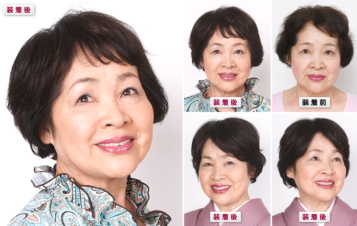 ヘアピースLシリーズ　装着写真