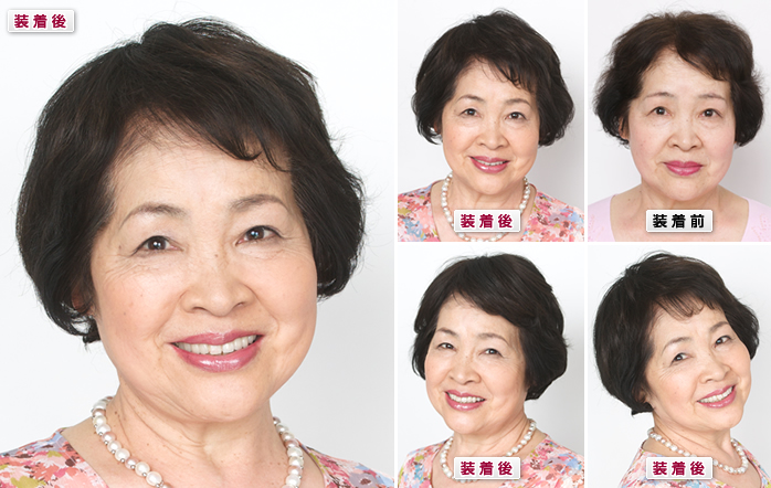 ヘアピースPシリーズ　装着写真